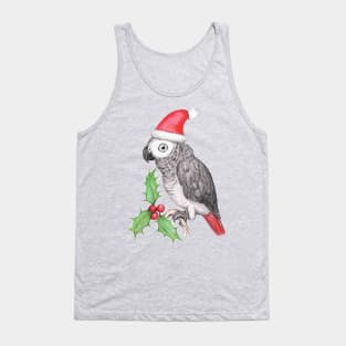 Christmas African grey parrot Tank Top